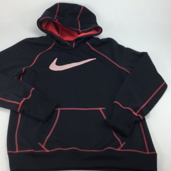 black hoodie red lining